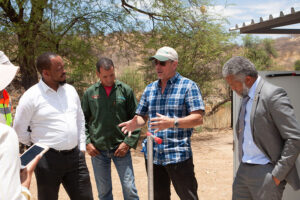 Handover of the Waste Water Treatment plant by the Contractors, Namibia Construction and Aqua Services.