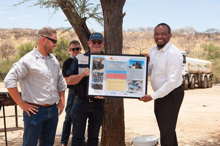 Handover of the Waste Water Treatment plant by the Contractors, Namibia Construction and Aqua Services.